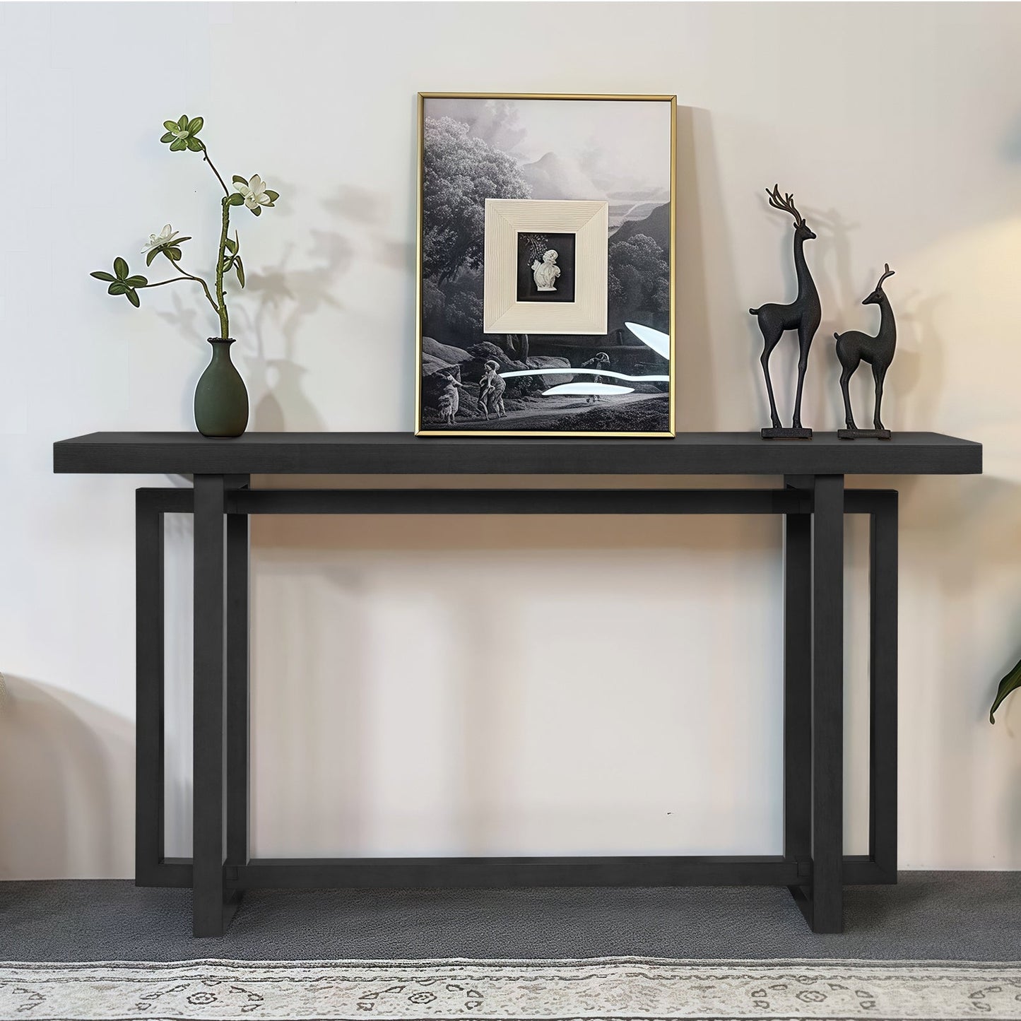 Kitchen Tools & Cookware: 59' Narrow Console Table - MDF Entryway Sofa Table for Hallway, Living Room, Foyer with Space-Saving Design by Streamdale Furniture