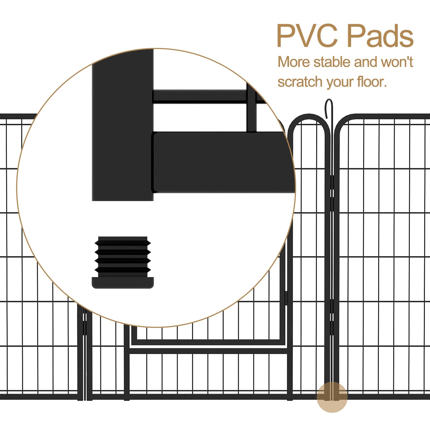 12 Panels Heavy-Duty Metal Playpen with Door, 39.37' H Dog Fence Pet Exercise Pen for Outdoor, Indoor
