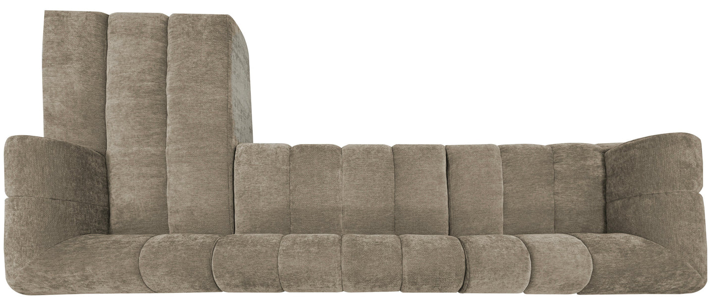 122' Modern L-Shaped Sectional Sofa with High-Density Fully Compressed Sponge and Chaise Lounge, 2-Piece Set, Fully Assembled Right Hand Facing, Perfect for Living Room, Lounge