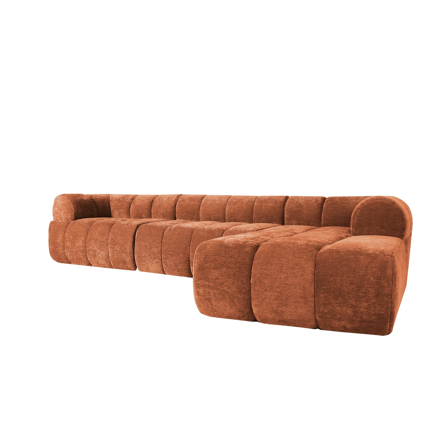 122' Modern L-Shaped Sectional Sofa with High-Density Fully Compressed Sponge and Chaise Lounge, 2-Piece Set, Fully Assembled Right Hand Facing, Perfect for Living Room, Lounge
