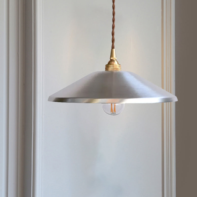 Liam's Industrial Pendant - Silver Saucer Garage Light