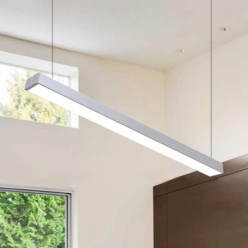 Callie Modern Pendant - Sleek Rectangular LED Light with Adjustable Length