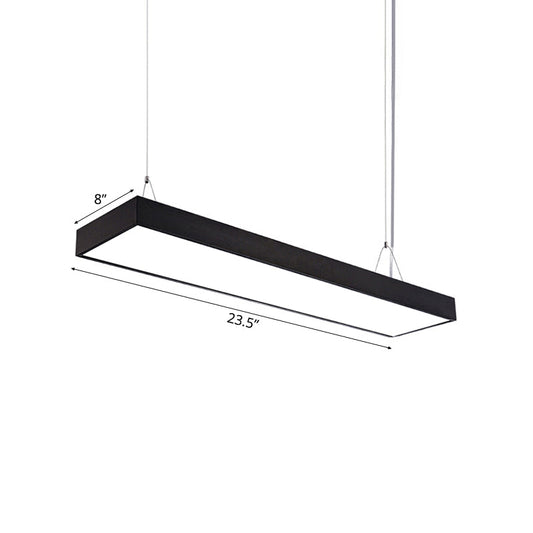 Callie Modern Pendant - Sleek Rectangular LED Light with Adjustable Length