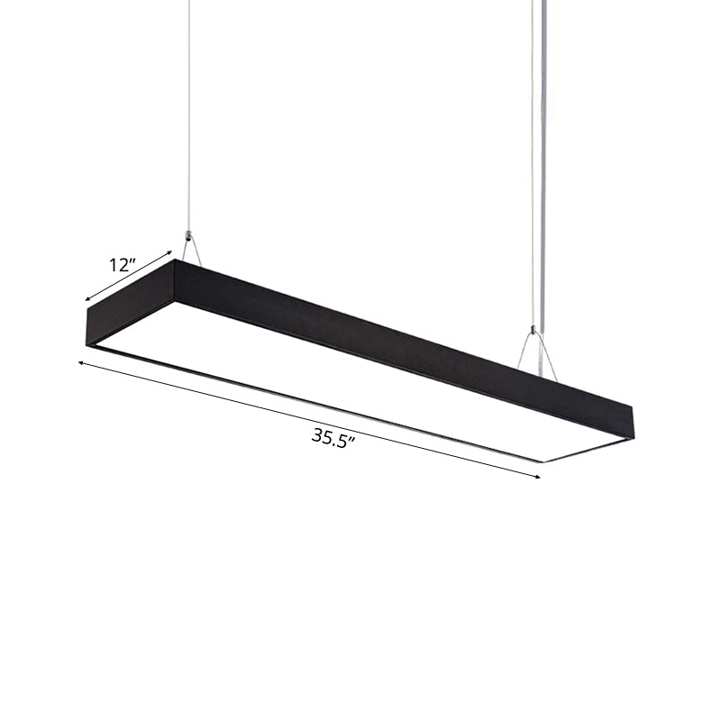 Callie Modern Pendant - Sleek Rectangular LED Light with Adjustable Length