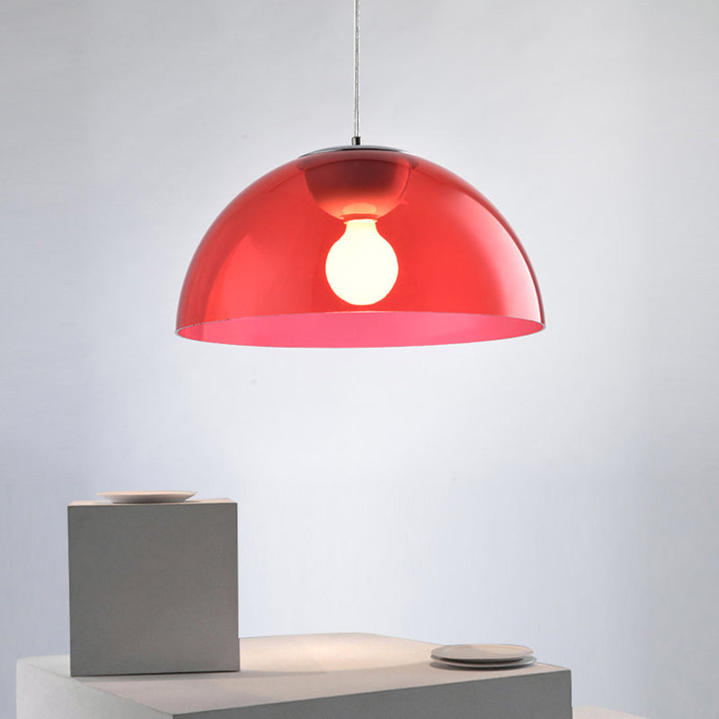 Astrid's Nordic Dome Pendant Light (Red/Black/White)
