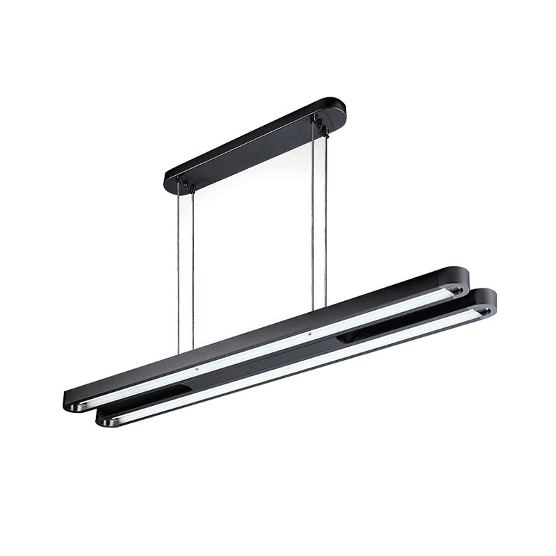 Starlight: Oval Metal Pendant LED Light - Contemporary Black, Adjustable White/Warm/Natural