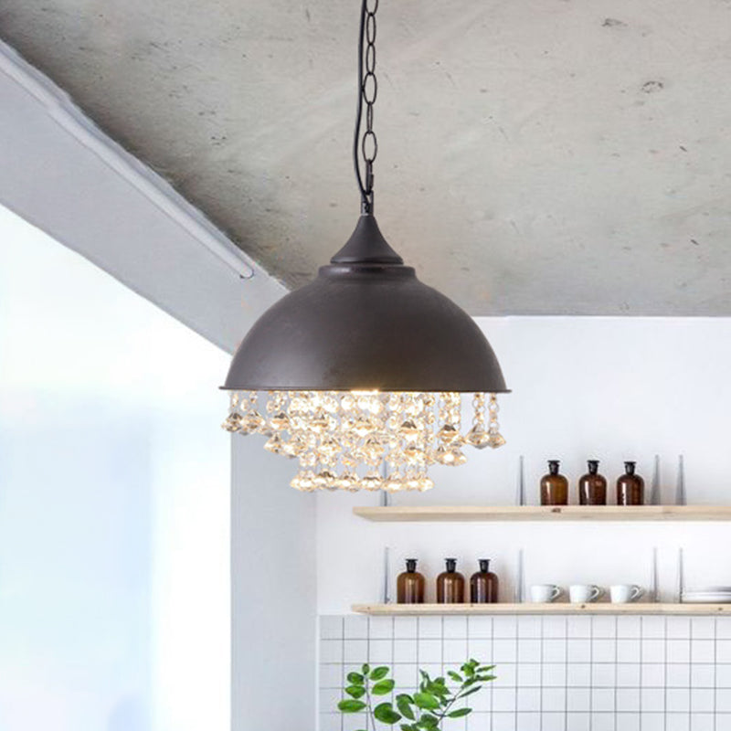 Harlow - Glamorous Industrial Pendant Light with Crystal Accents (1-Light)
