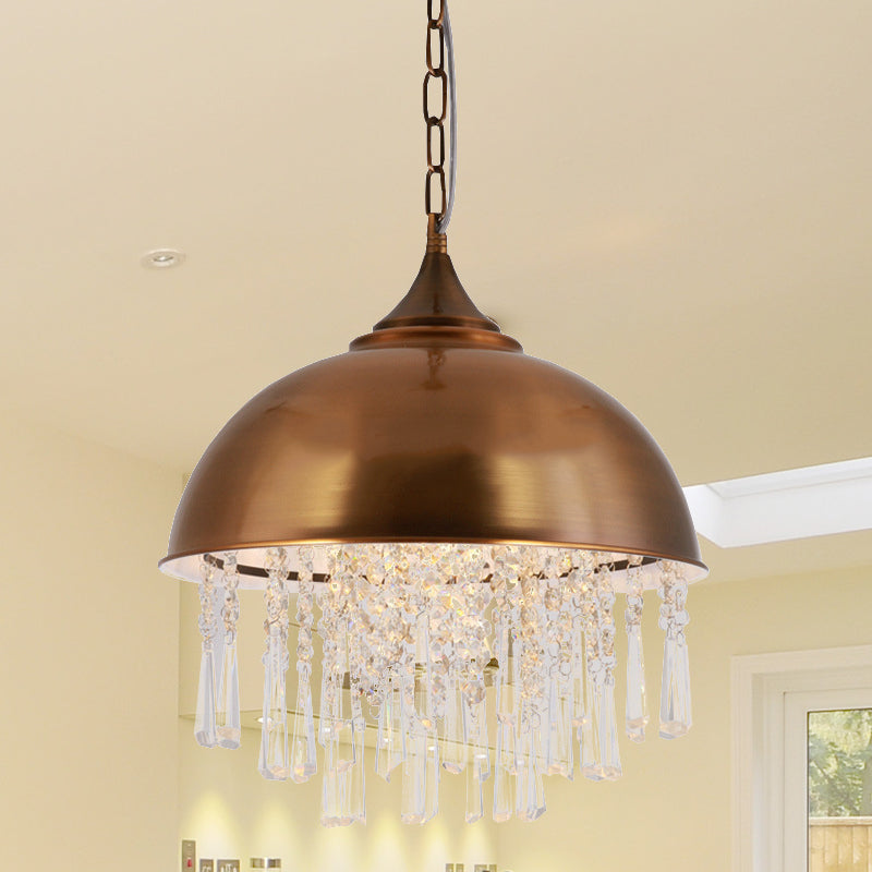 Harlow - Glamorous Industrial Pendant Light with Crystal Accents (1-Light)