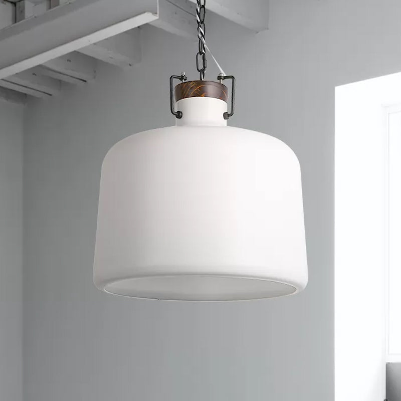 Carter - Industrial Bucket Pendant Light (Black/White, 1-Light)