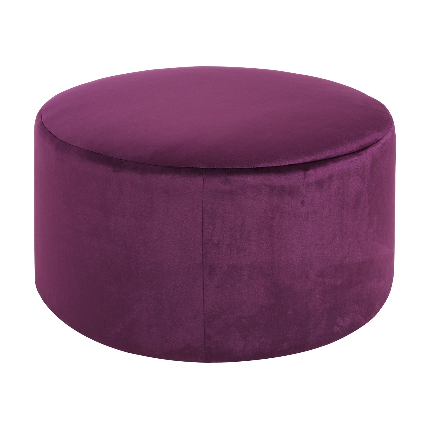 Velvet Round Ottoman,Purple