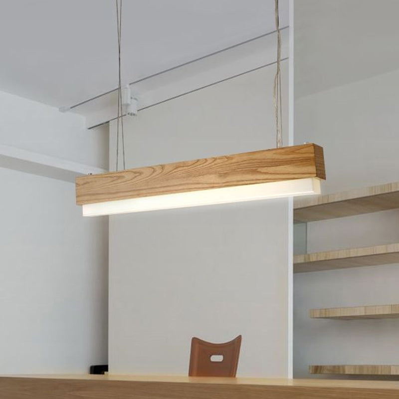 Laila Modern Wood Pendant Light: Warm Elegance for Your Dining Room