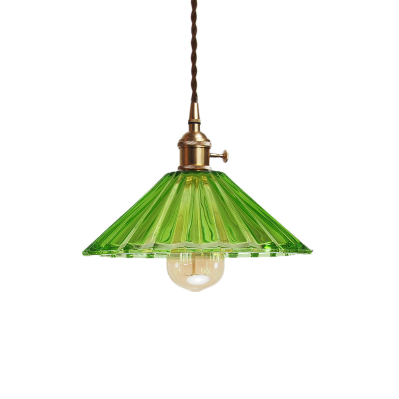 Caroline Scalloped Glass Pendant Lamp - Brass Accents for Contemporary Spaces