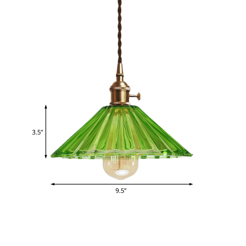 Caroline Scalloped Glass Pendant Lamp - Brass Accents for Contemporary Spaces