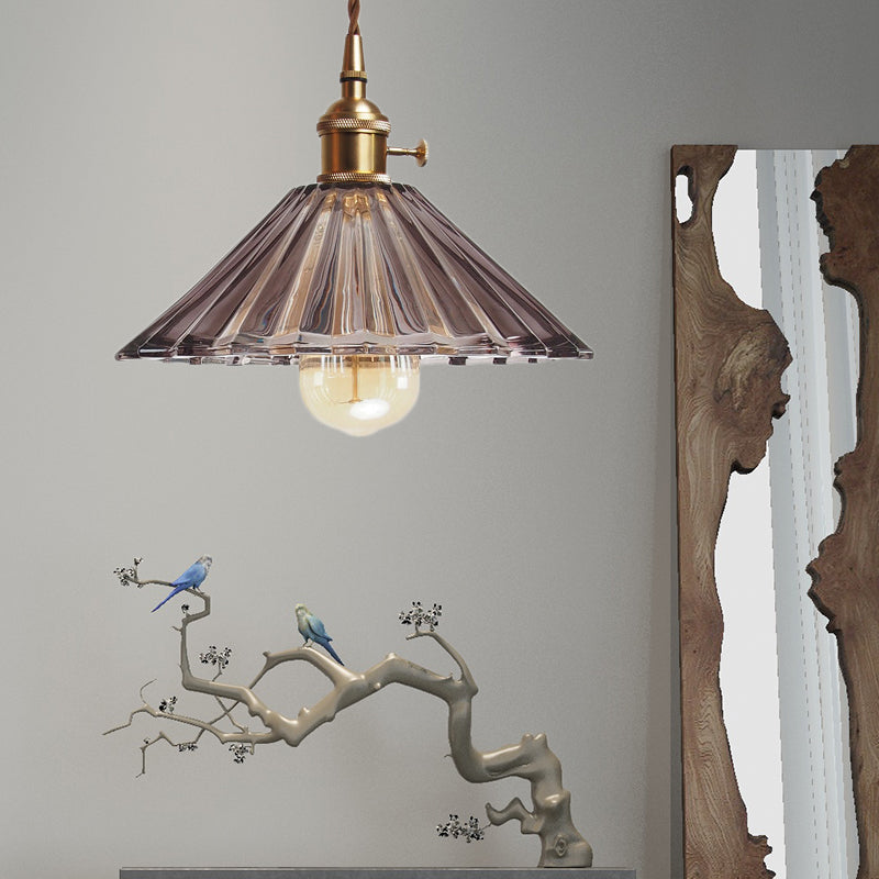 Caroline Scalloped Glass Pendant Lamp - Brass Accents for Contemporary Spaces