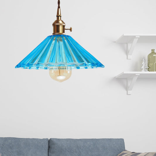 Caroline Scalloped Glass Pendant Lamp - Brass Accents for Contemporary Spaces