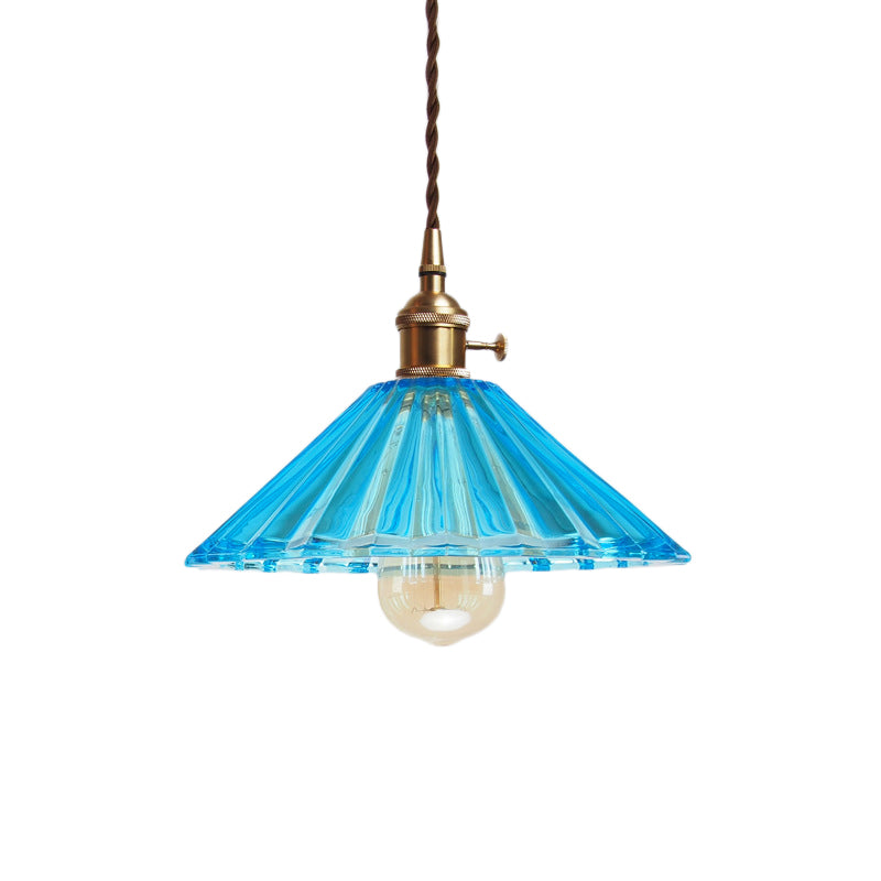 Caroline Scalloped Glass Pendant Lamp - Brass Accents for Contemporary Spaces