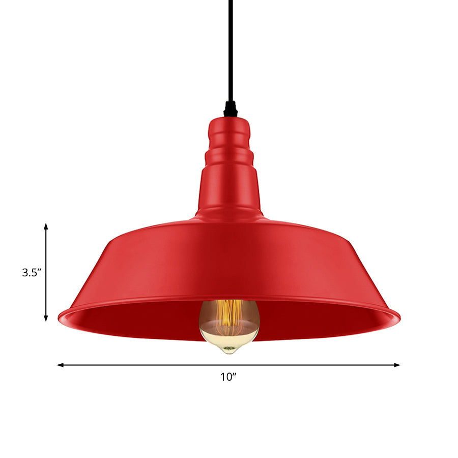 Embrace Industrial Charm and a Pop of Color: The Red & Green Pendant Light