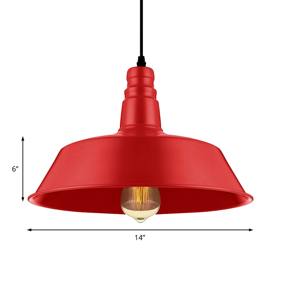 Embrace Industrial Charm and a Pop of Color: The Red & Green Pendant Light