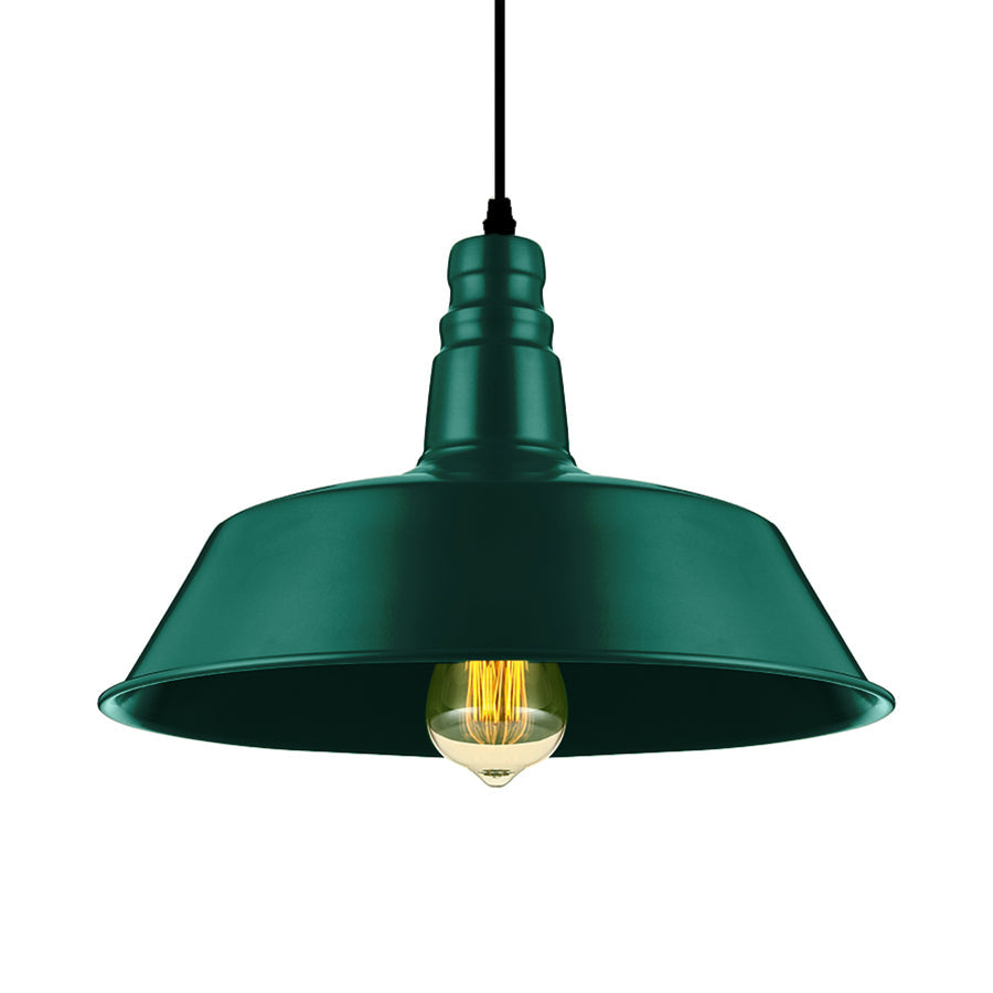 Embrace Industrial Charm and a Pop of Color: The Red & Green Pendant Light