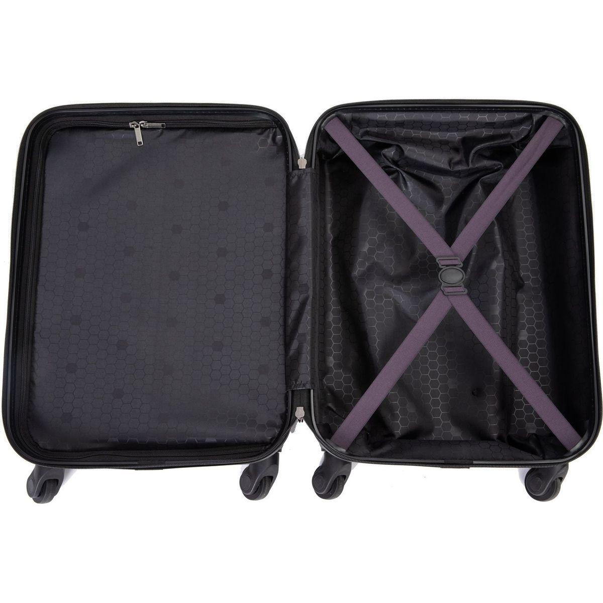 20" Carry on Luggage Lightweight Suitcase, Spinner Wheels, Purple