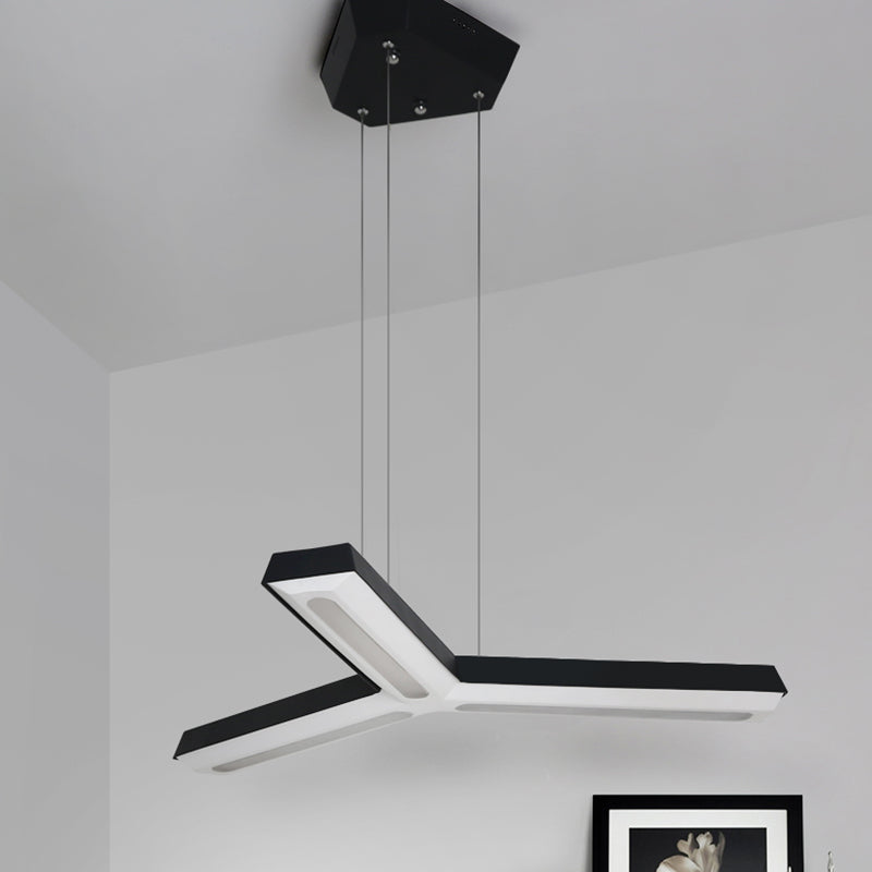 Ethan's Modern Y-Shaped LED Pendant Lamp: Enhance Your Office with Style and Efficiency
