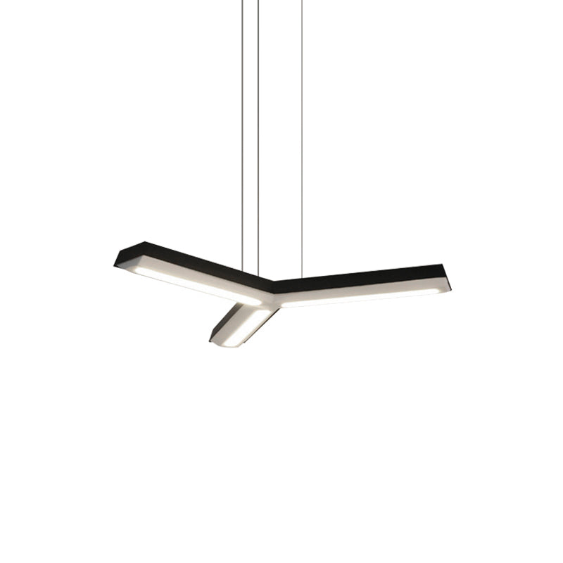 Ethan's Modern Y-Shaped LED Pendant Lamp: Enhance Your Office with Style and Efficiency