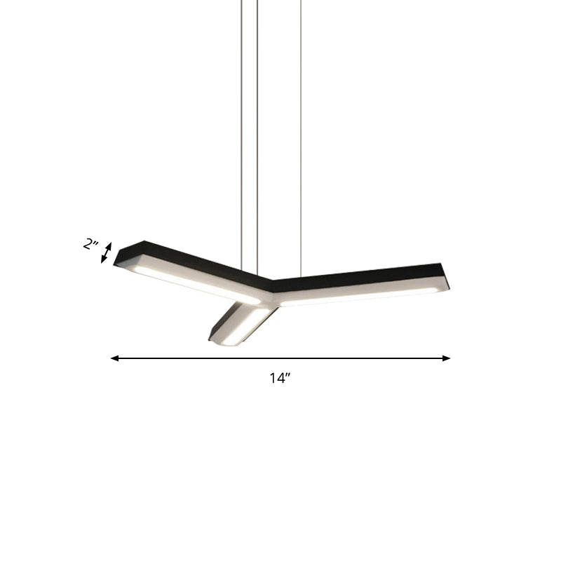 Ethan's Modern Y-Shaped LED Pendant Lamp: Enhance Your Office with Style and Efficiency
