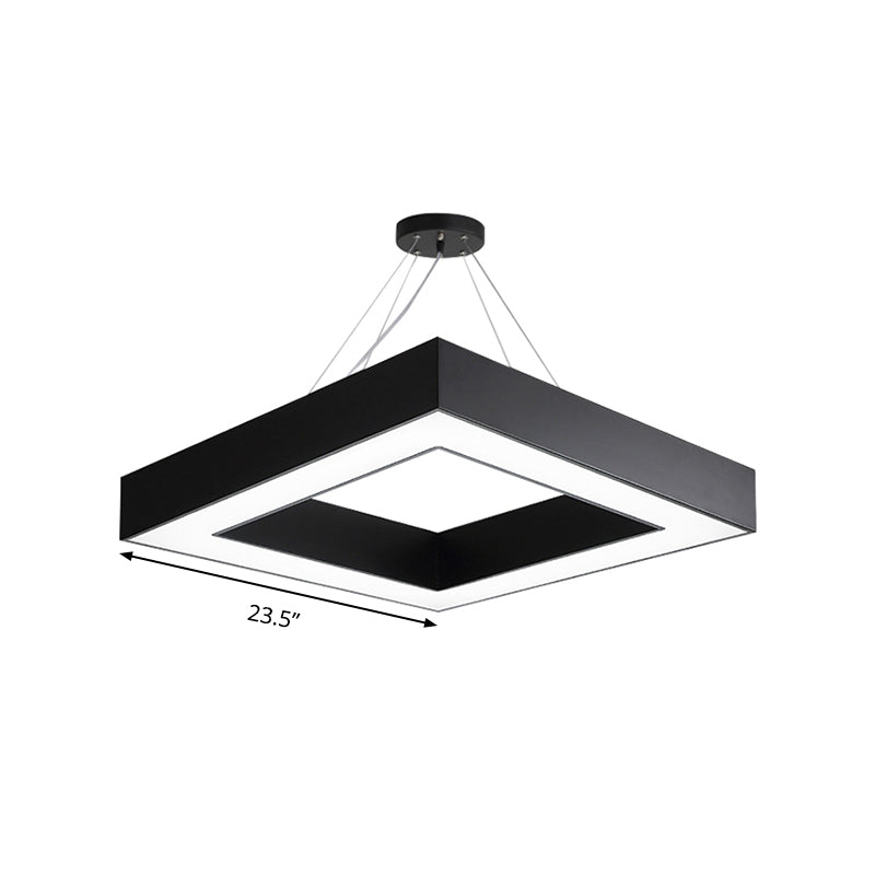 Ethan's Modern Black Pendant - Adjustable LED Light for Office (Multiple Sizes)