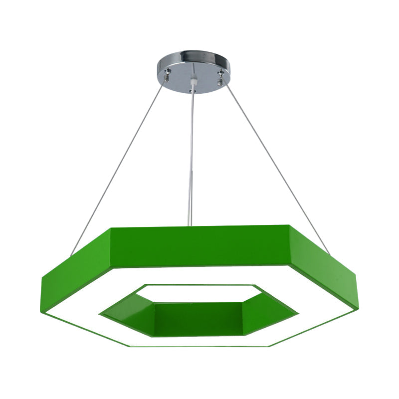 Stella's Contemporary LED Honeycomb Pendant Light - Vibrant Green/Blue/Red in White/Warm/Natural Light Options