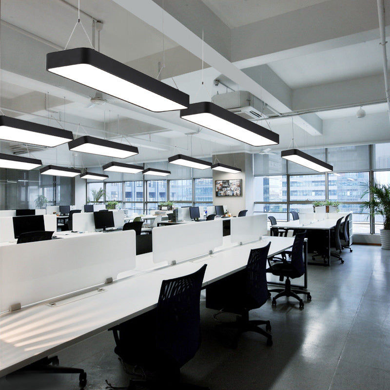Teagan Linear Luminosity: Modern Black LED Pendant Light
