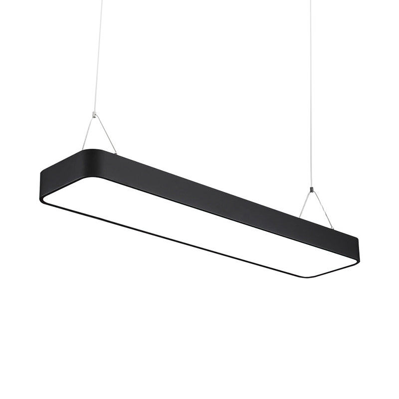 Teagan Linear Luminosity: Modern Black LED Pendant Light