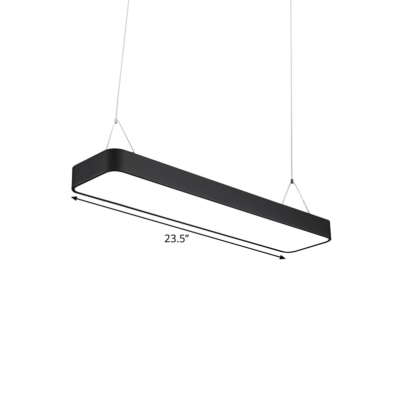 Teagan Linear Luminosity: Modern Black LED Pendant Light