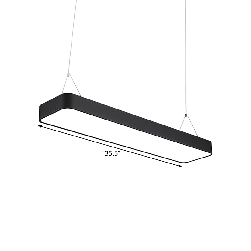 Teagan Linear Luminosity: Modern Black LED Pendant Light