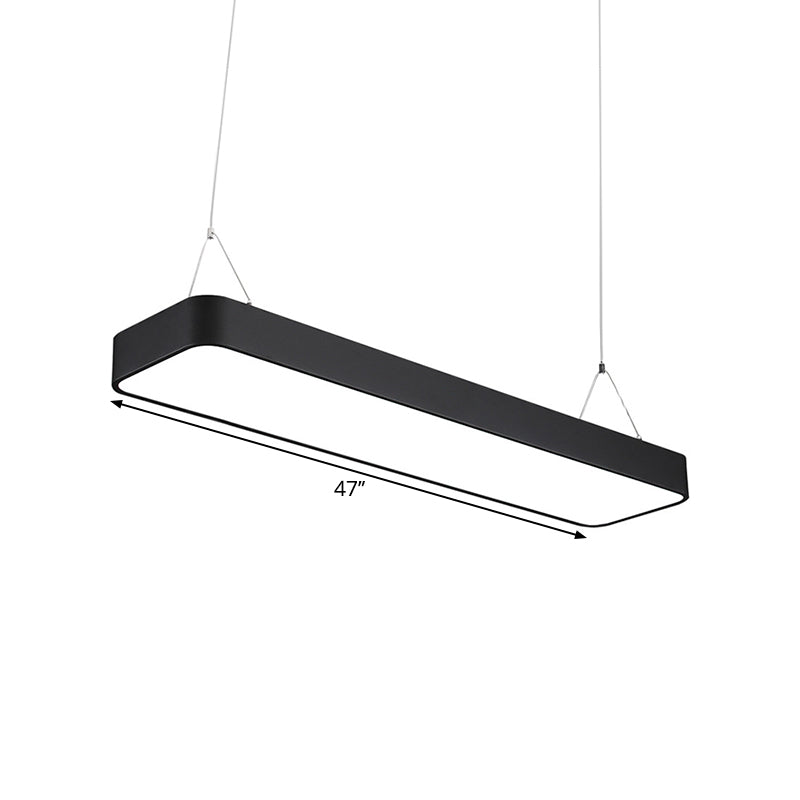 Teagan Linear Luminosity: Modern Black LED Pendant Light