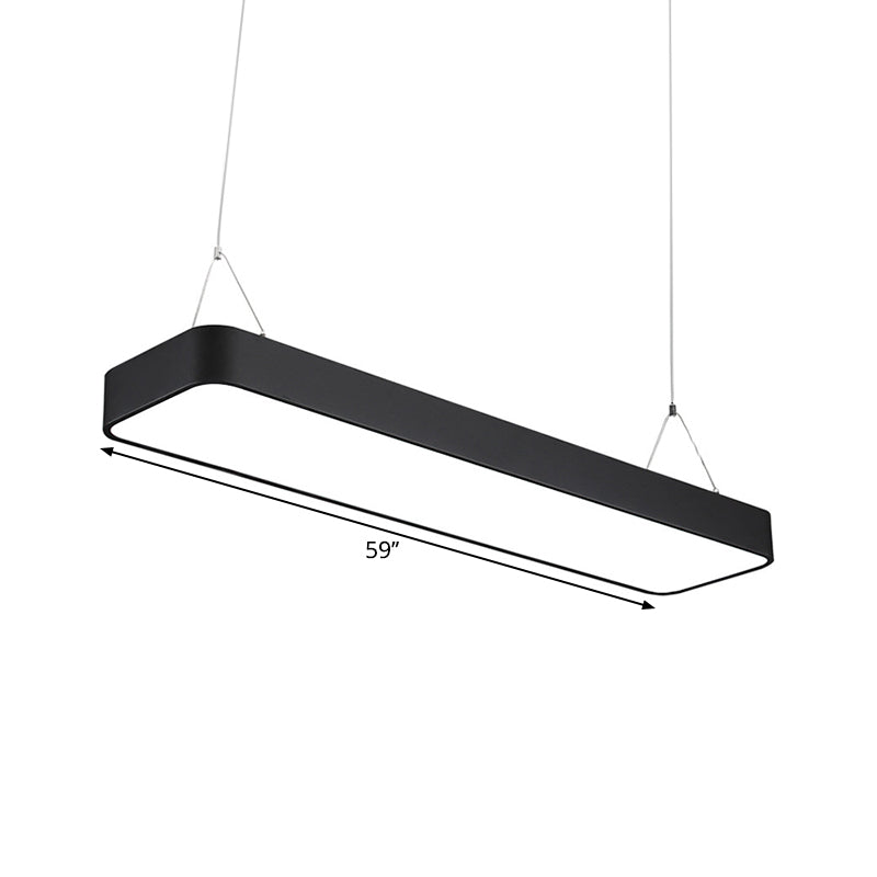 Teagan Linear Luminosity: Modern Black LED Pendant Light