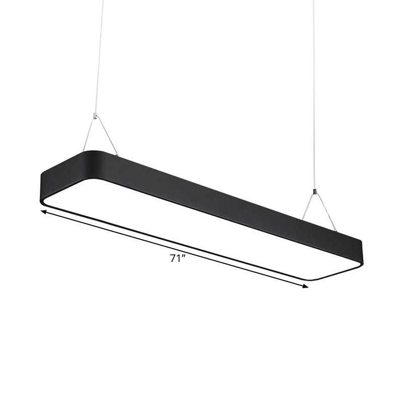 Teagan Linear Luminosity: Modern Black LED Pendant Light