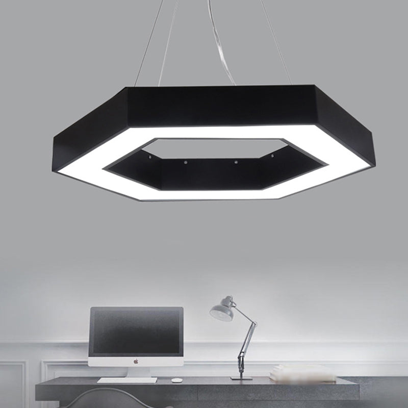 Blakely Modern Hexagonal LED Pendant: Illuminate Your Office with Style and Functionality