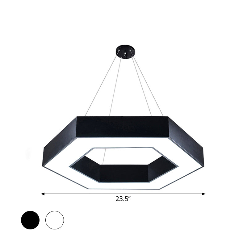 Blakely Modern Hexagonal LED Pendant: Illuminate Your Office with Style and Functionality