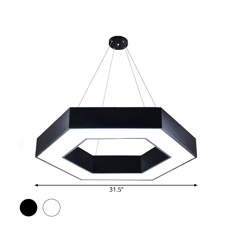 Blakely Modern Hexagonal LED Pendant: Illuminate Your Office with Style and Functionality