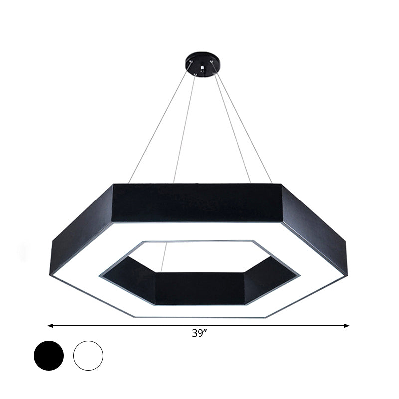 Blakely Modern Hexagonal LED Pendant: Illuminate Your Office with Style and Functionality