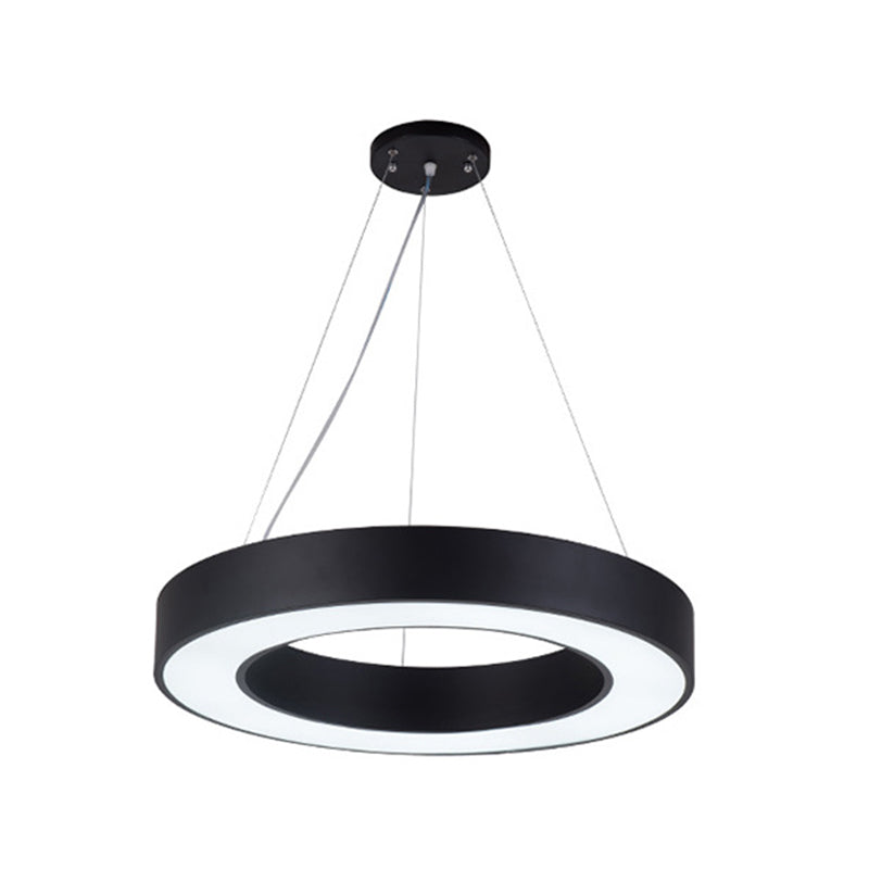 Avery's Airy Ambiance: Minimalist Black Hoop Pendant Light