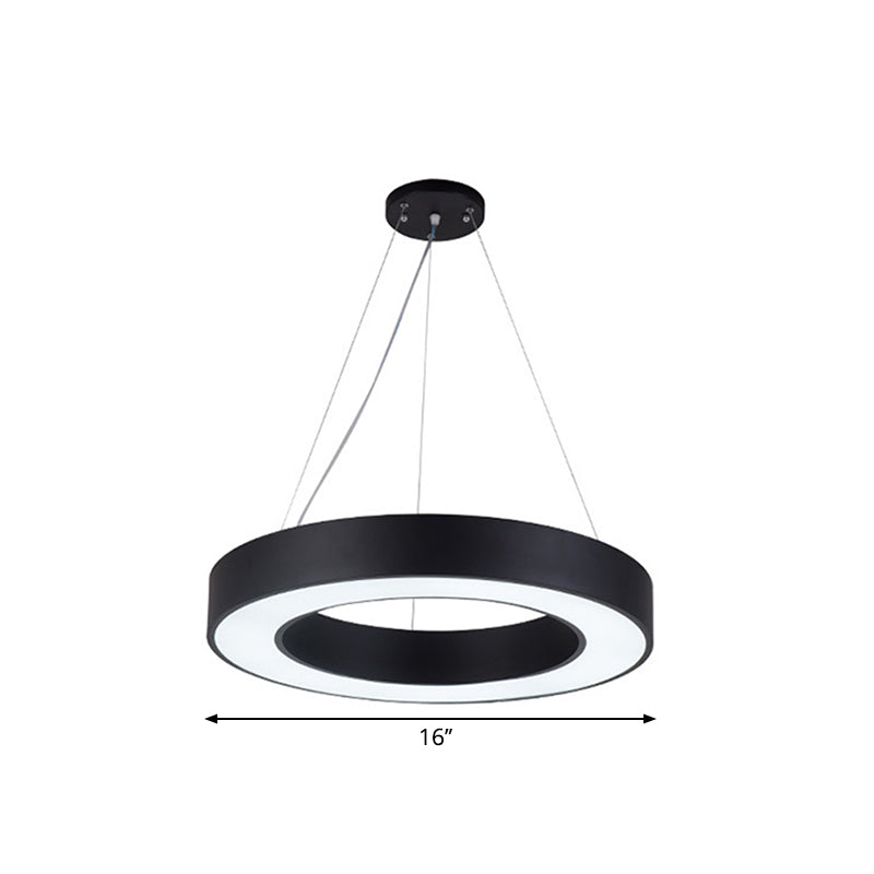 Avery's Airy Ambiance: Minimalist Black Hoop Pendant Light