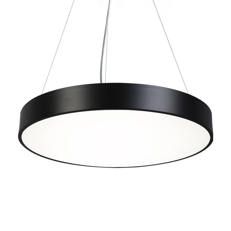 Hayden Modern Black Round Plate Pendant Lamp: A Touch of Sophistication with LED Light