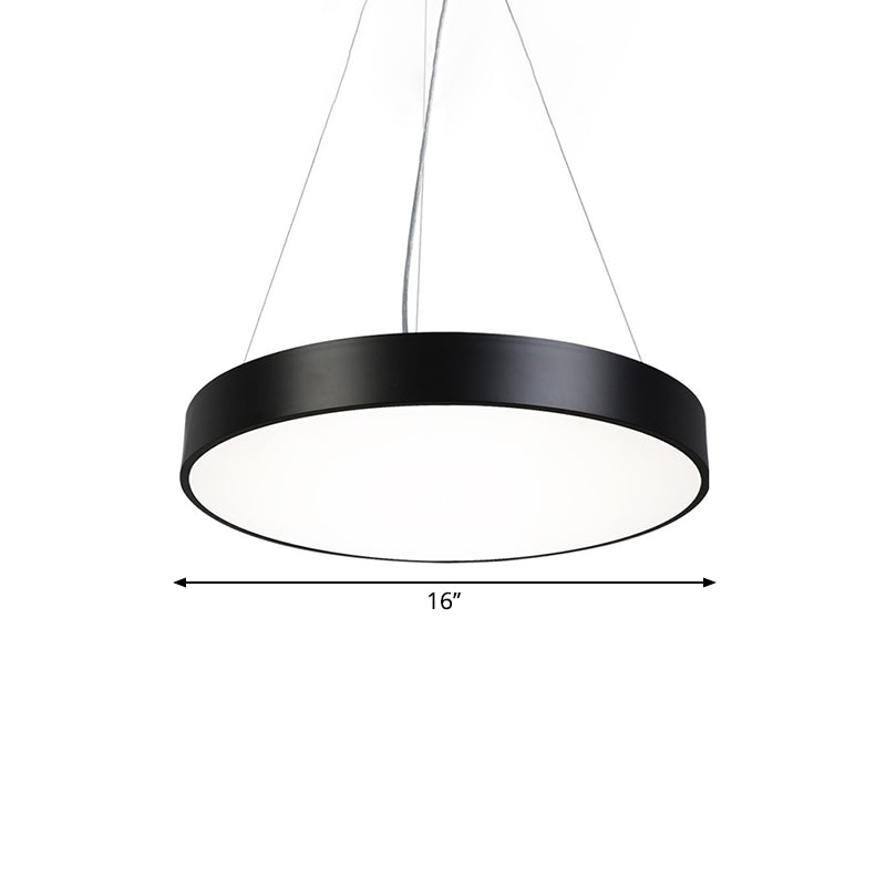 Hayden Modern Black Round Plate Pendant Lamp: A Touch of Sophistication with LED Light