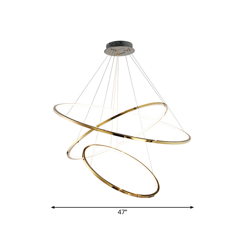 Embrace Modern Elegance with the Extra-Slim Gold LED Pendant Chandelier