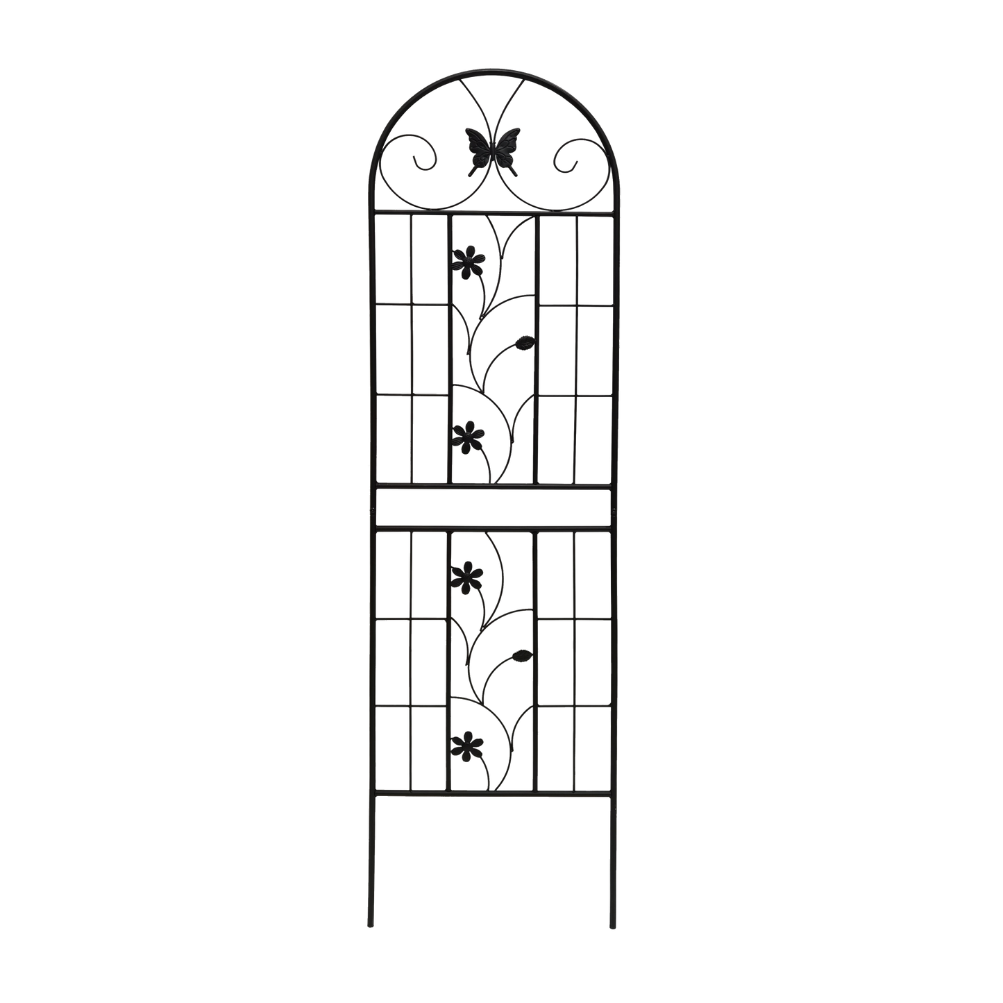 2 Pack Metal Garden Trellis 71' x 19.7' Rustproof Trellis for Climbing Plants Outdoor Flower Support Black