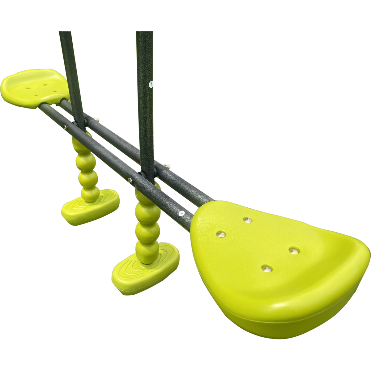 XNS052 green and blue interesting six function swingset with net swing metal plastic safe swing set 440lbs for outdoor playground for age 3+ with 31.5in net swing