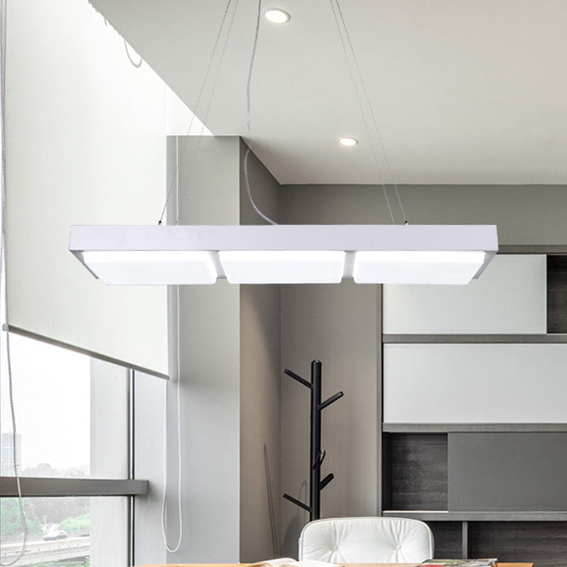Anaïs's Minimalist LED Pendant Light - Sleek Acrylic Rectangle for Office and Dining