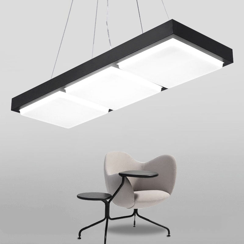Anaïs's Minimalist LED Pendant Light - Sleek Acrylic Rectangle for Office and Dining
