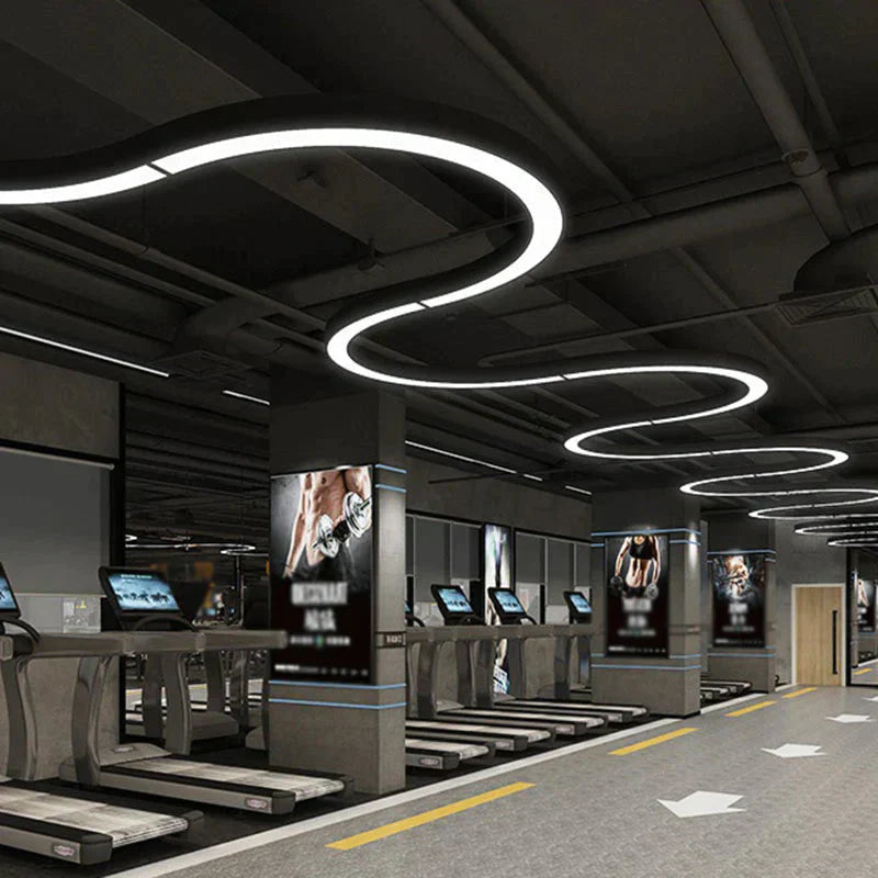 Daniel's Modern Arc Pendant - Sleek LED Light for Spacious Areas
